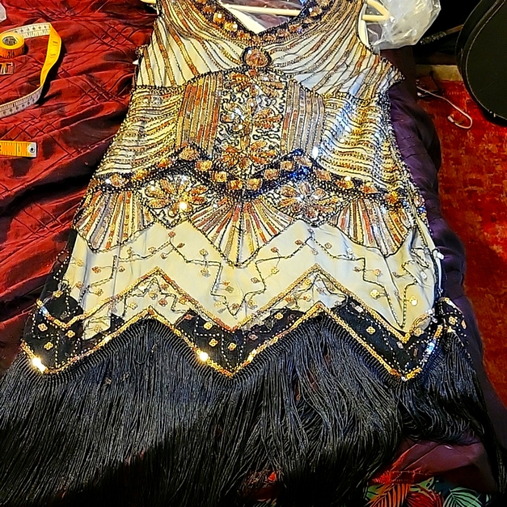 Multicolored sequin flapper dress NWT